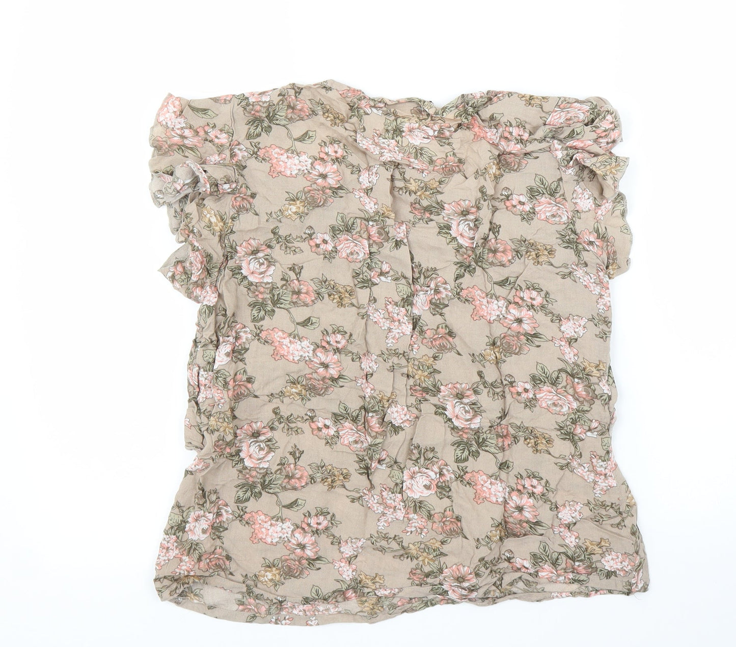 Womens UK Size S Vera Moda Beige Basic Blouse