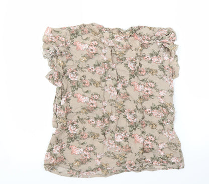 Womens UK Size S Vera Moda Beige Basic Blouse
