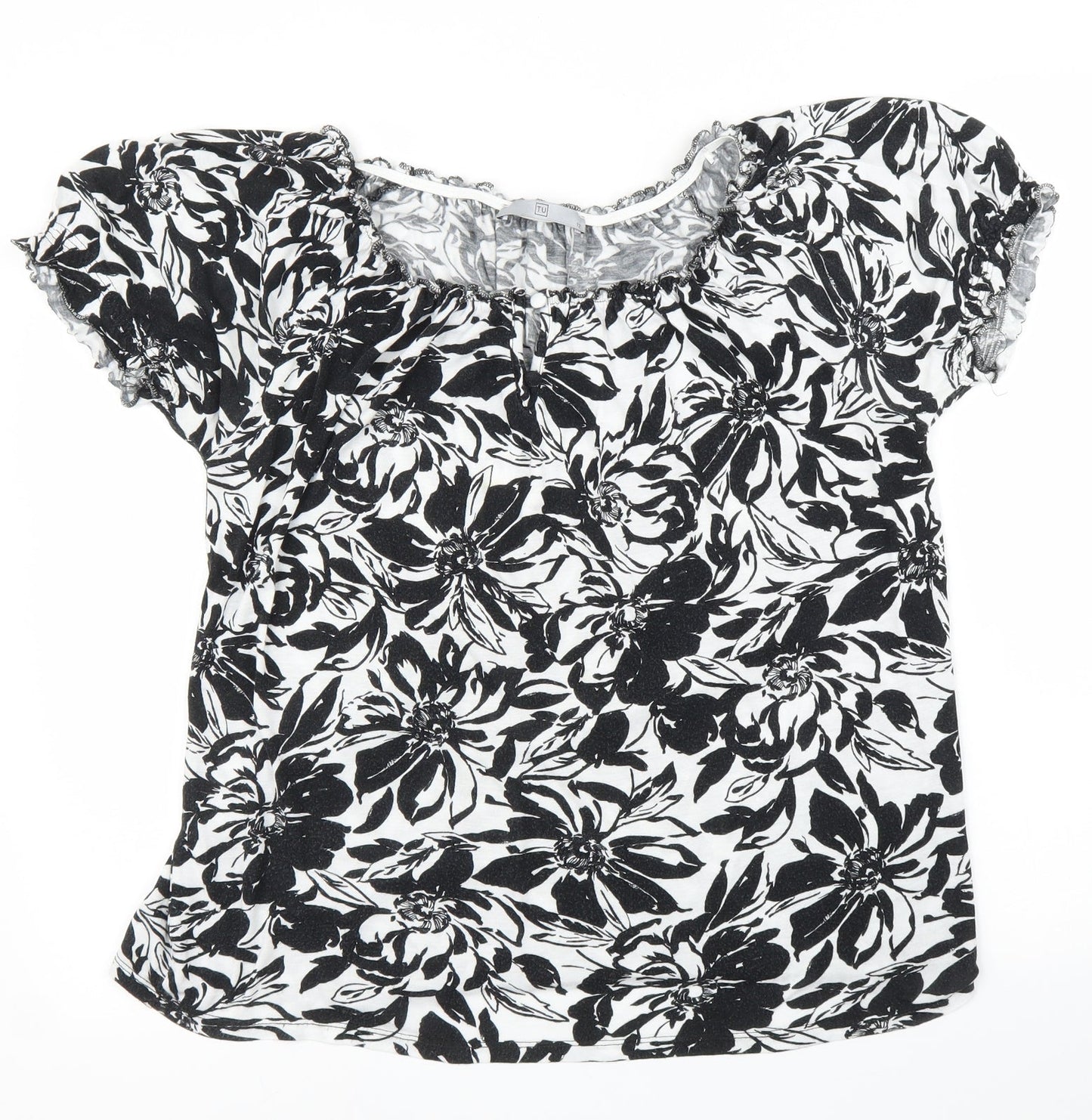 Womens UK Size 12 TU Black Basic Blouse