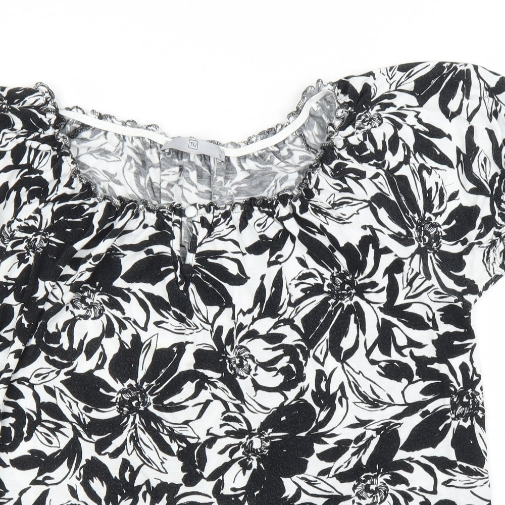 Womens UK Size 12 TU Black Basic Blouse