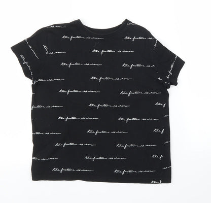 Primark Girls Black   Basic T-Shirt Size 9 Years