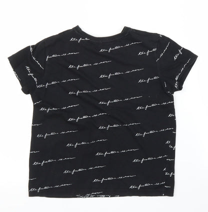 Primark Girls Black   Basic T-Shirt Size 9 Years