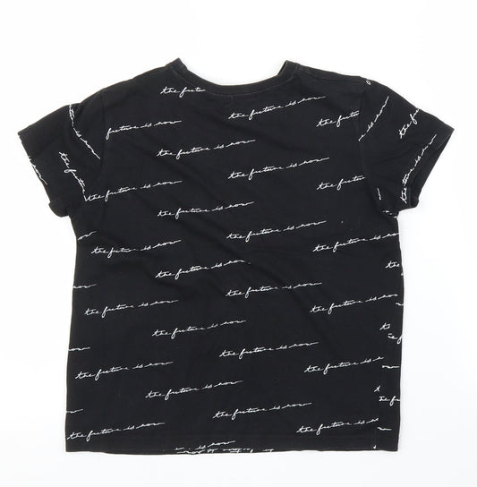 Primark Girls Black   Basic T-Shirt Size 9 Years