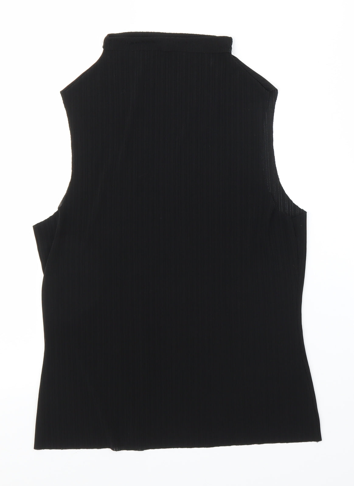Womens UK Size S Preworn Black Basic Blouse