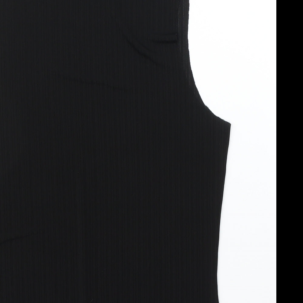 Womens UK Size S Preworn Black Basic Blouse