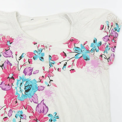 Womens UK Size 12 Preworn White Basic Blouse