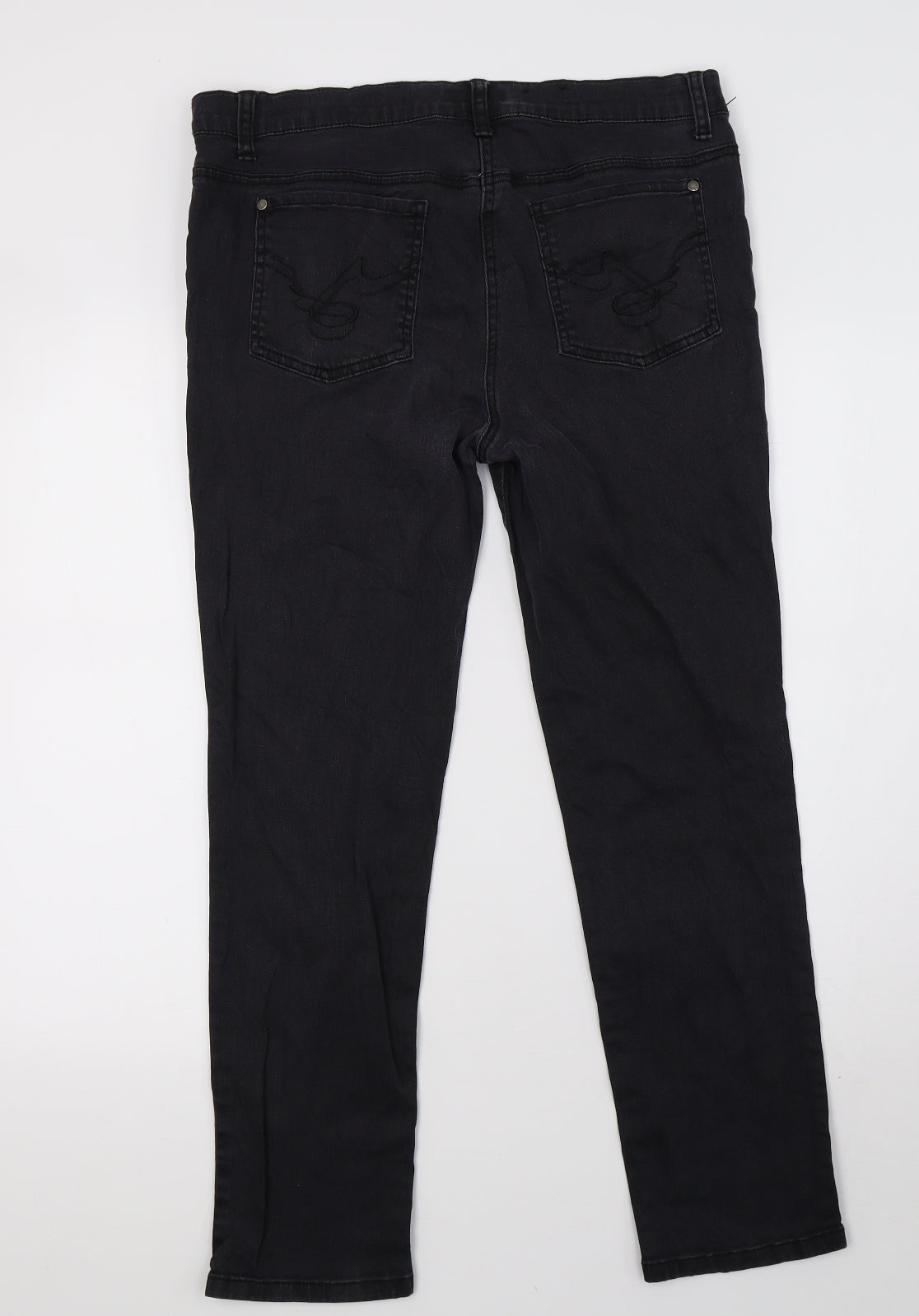 bexleys Womens Black  Denim Skinny Jeans Size 12 L28 in