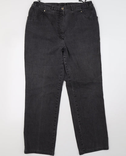 Womens UK Size 14 Preworn Regular Fit Jegging Grey Jeans
