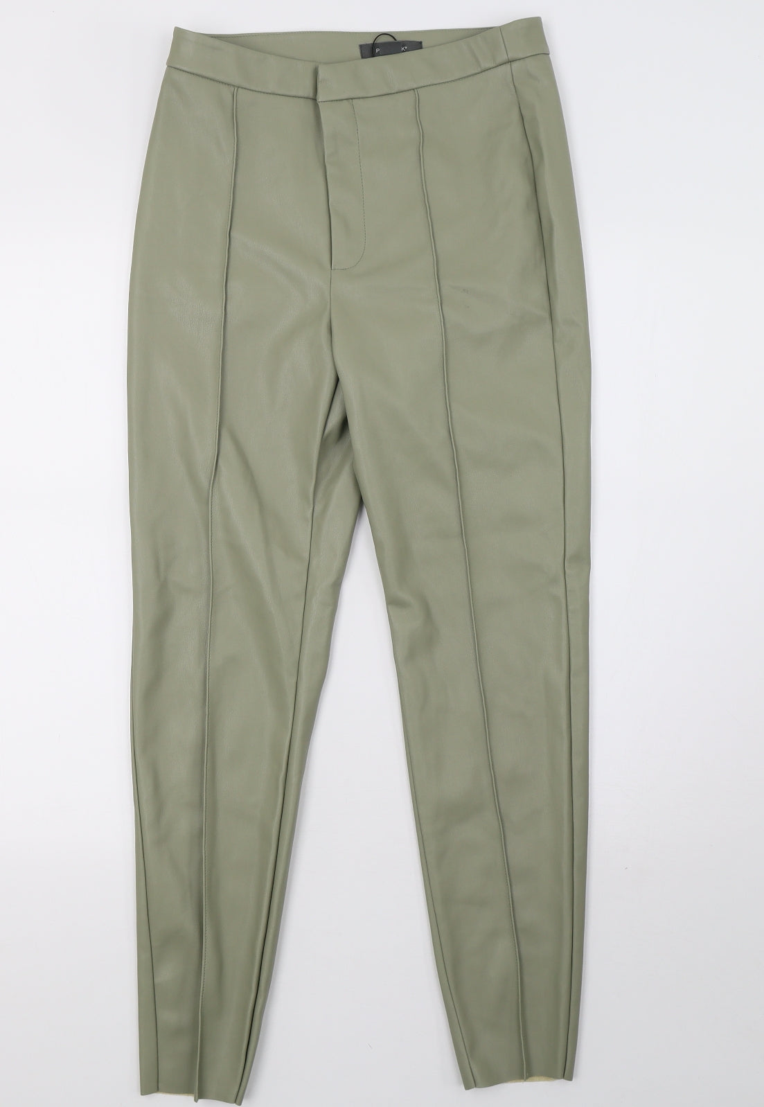 Primark Womens Green  Satin Skinny Jeans Size 10 L29 in