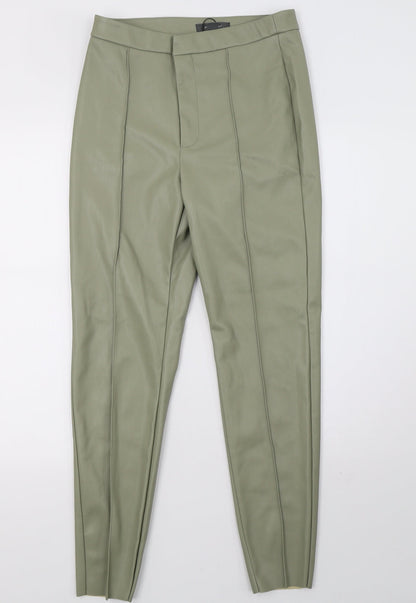 Primark Womens Green  Satin Skinny Jeans Size 10 L29 in