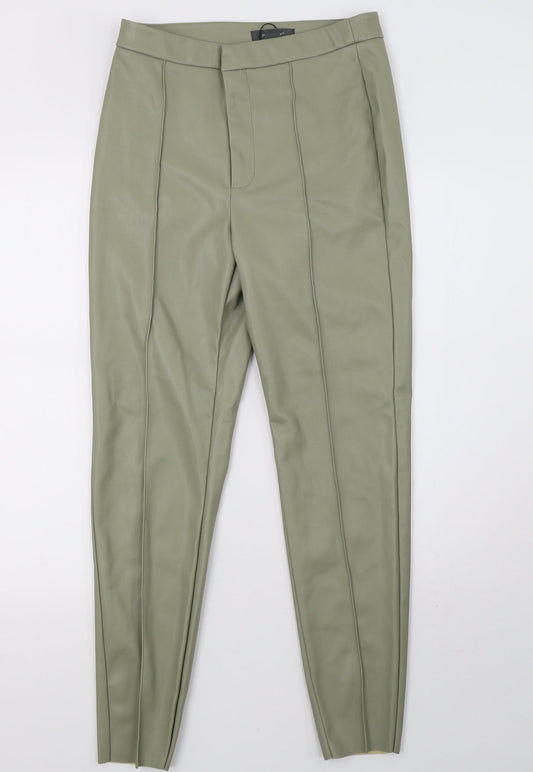 Primark Womens Green  Satin Skinny Jeans Size 10 L29 in