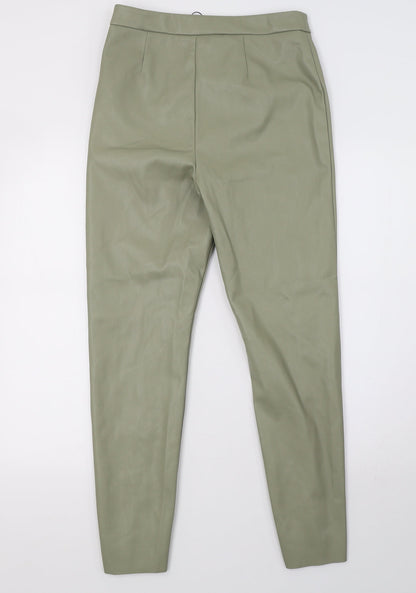 Primark Womens Green  Satin Skinny Jeans Size 10 L29 in