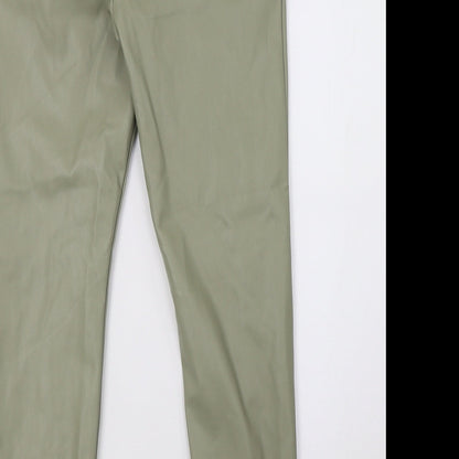 Primark Womens Green  Satin Skinny Jeans Size 10 L29 in