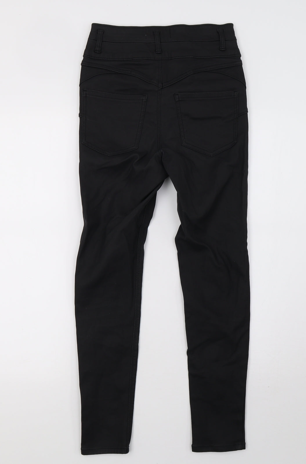 New Look Womens Black  Latex Skinny Jeans Size 8 L28 in