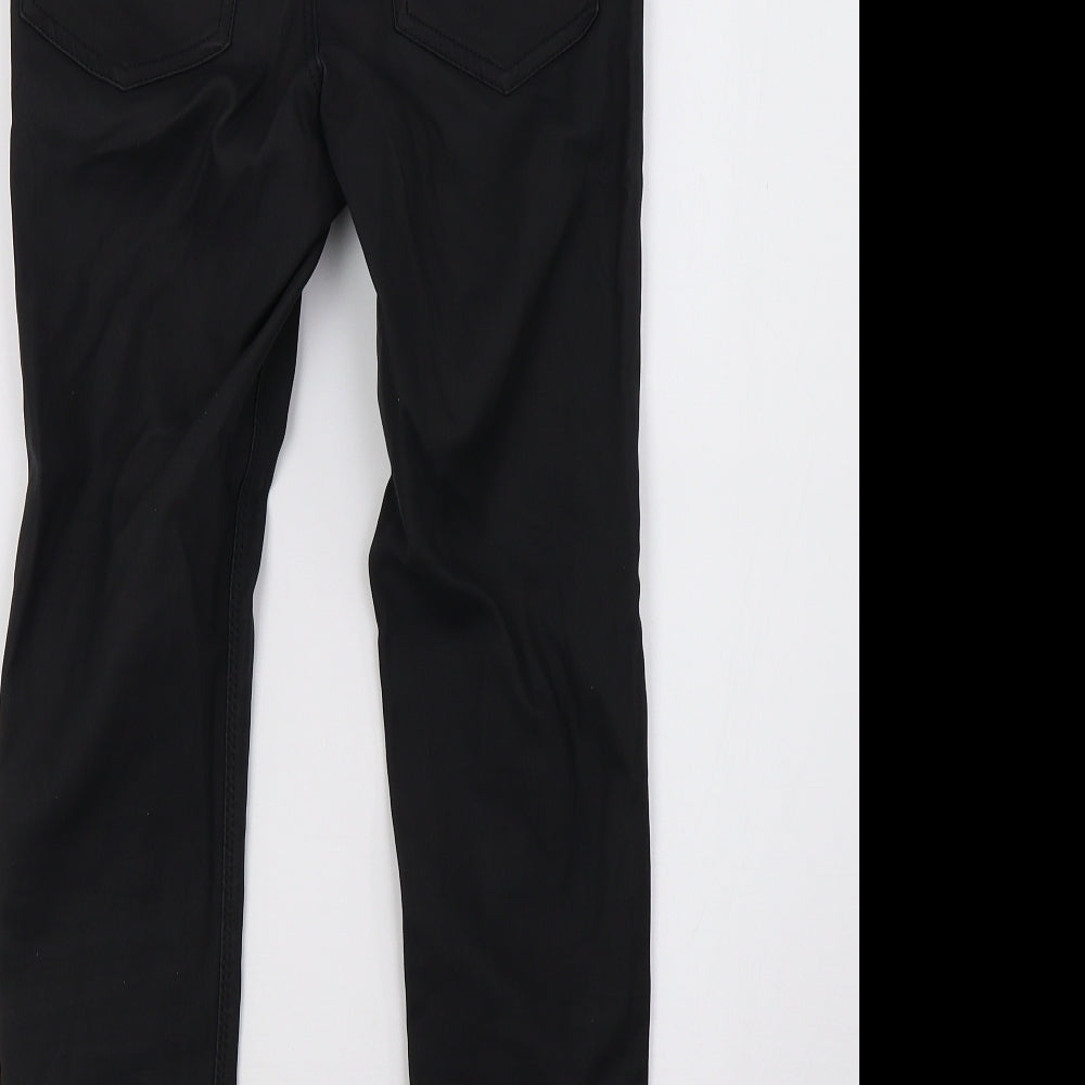 New Look Womens Black  Latex Skinny Jeans Size 8 L28 in