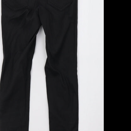 New Look Womens Black  Latex Skinny Jeans Size 8 L28 in