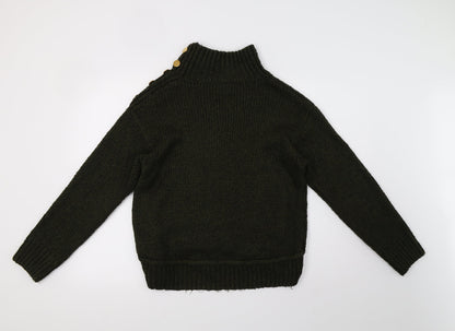 Topshop Womens Green  Knit Pullover Sweatshirt Size M