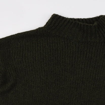 Topshop Womens Green  Knit Pullover Sweatshirt Size M
