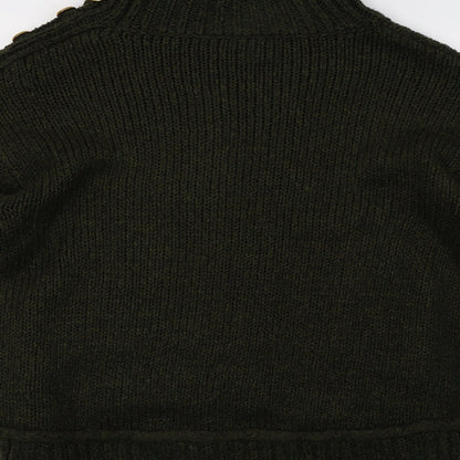 Topshop Womens Green  Knit Pullover Sweatshirt Size M
