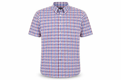 Mens UK Size L Dustin White  Button-Up Short Sleeve Casual Shirt