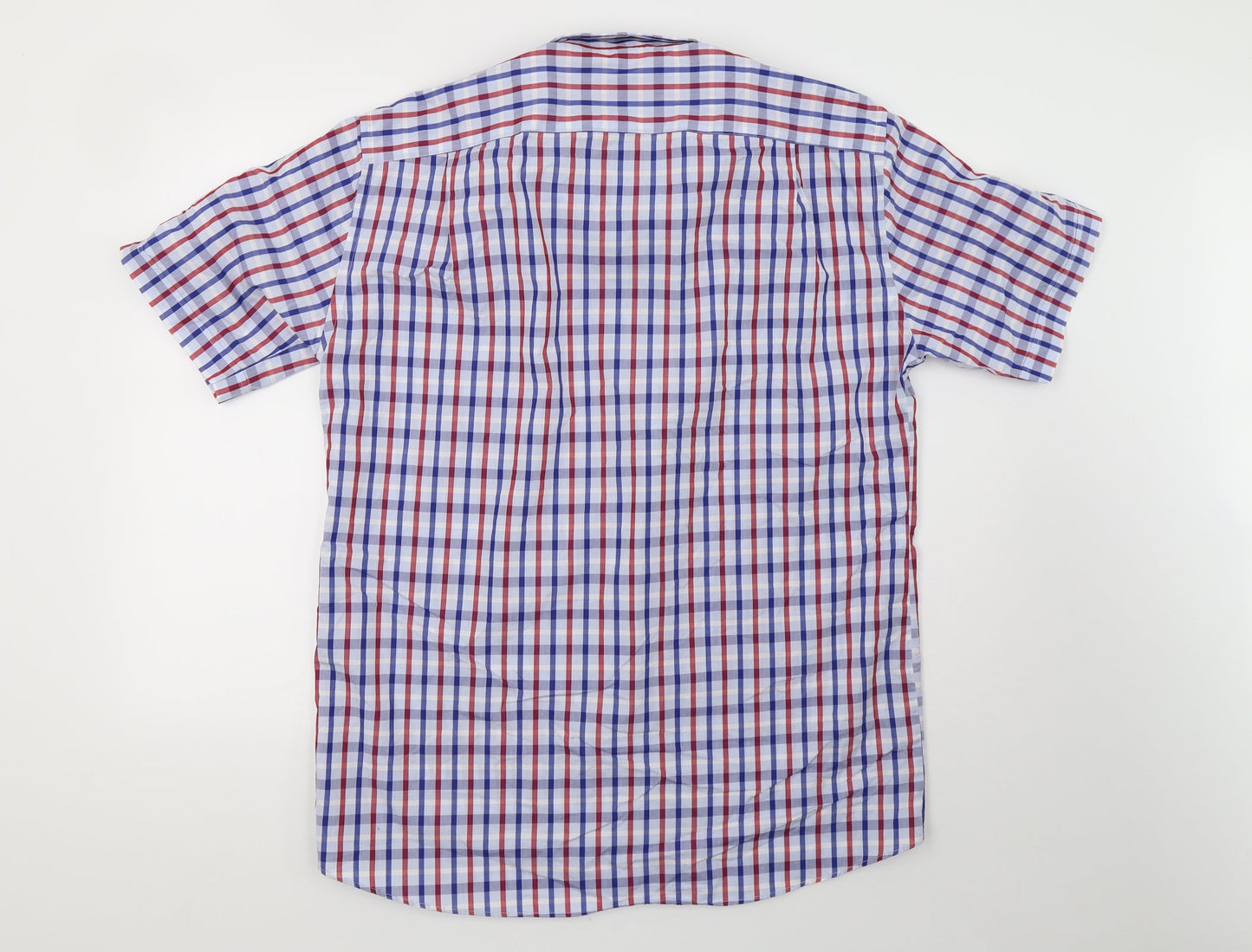 Mens UK Size L Dustin White  Button-Up Short Sleeve Casual Shirt