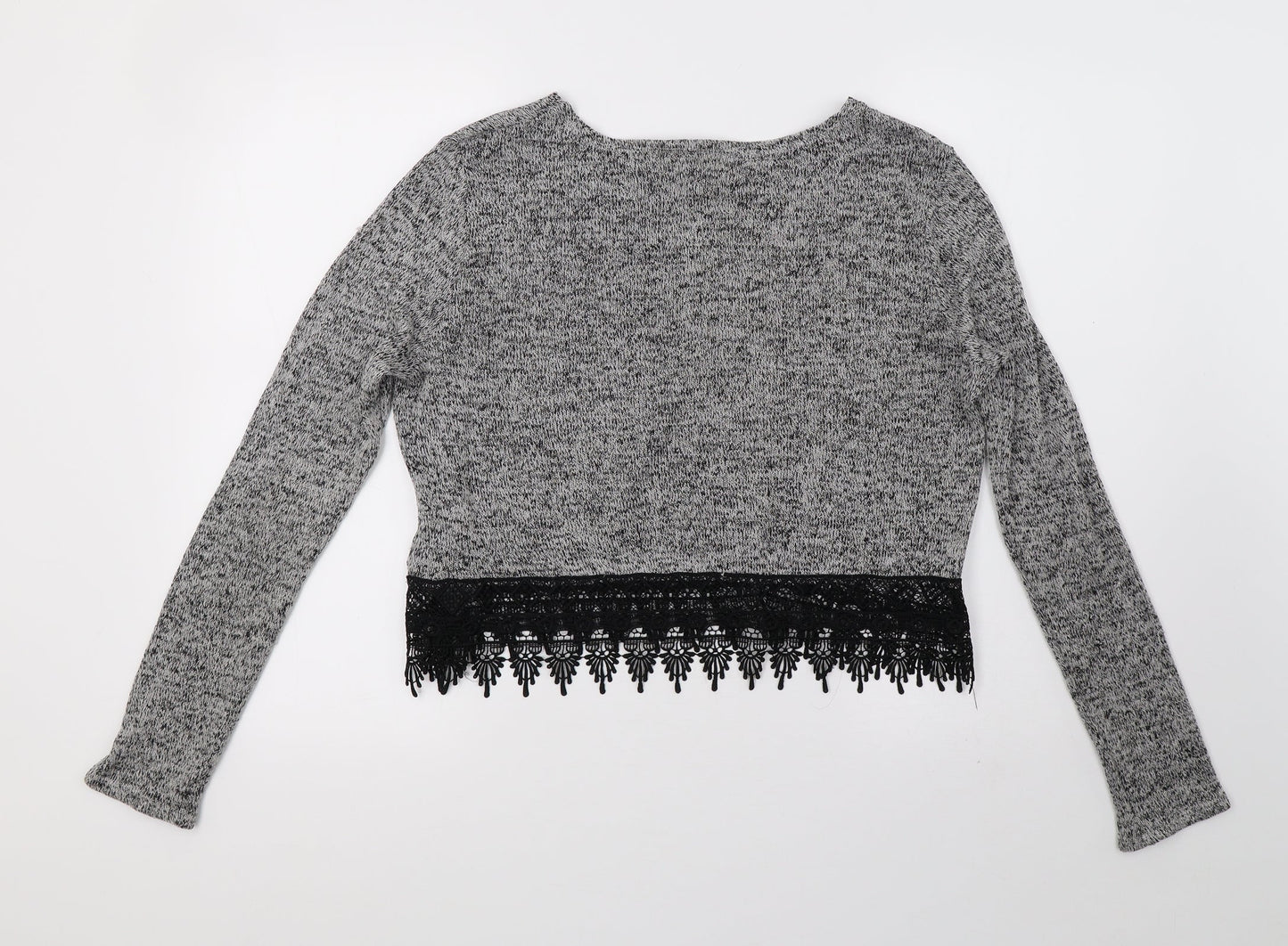 H&M Womens Grey   Pullover Sweatshirt Size M