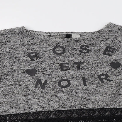 H&M Womens Grey   Pullover Sweatshirt Size M