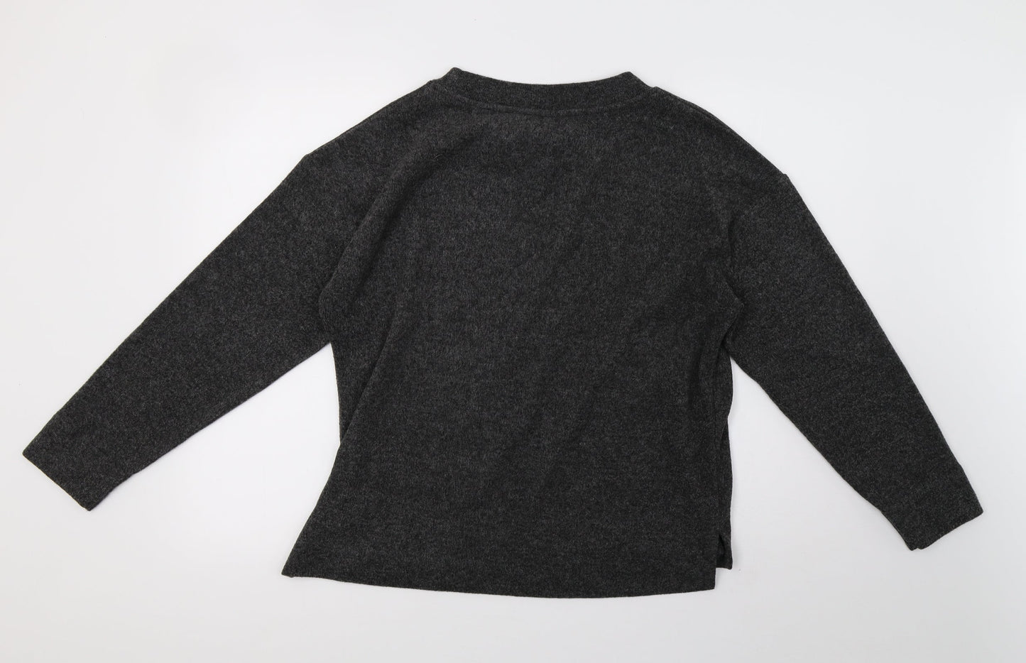 Nutmeg Womens Grey  Knit Pullover Sweatshirt Size 12
