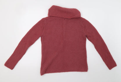 Primark Womens Pink  Knit Henley Sweatshirt Size 4