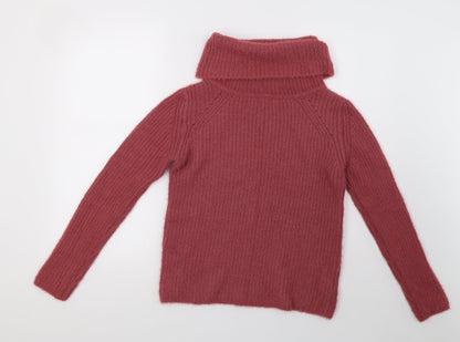 Primark Womens Pink  Knit Henley Sweatshirt Size 4