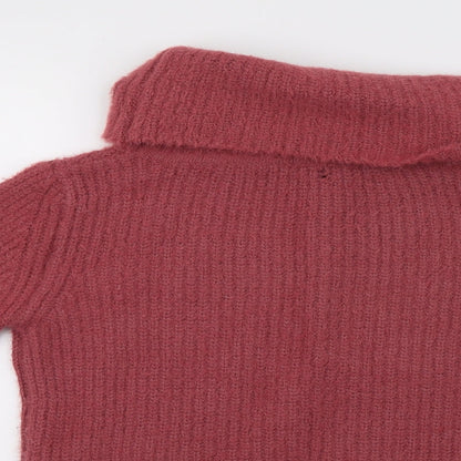 Primark Womens Pink  Knit Henley Sweatshirt Size 4