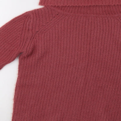 Primark Womens Pink  Knit Henley Sweatshirt Size 4