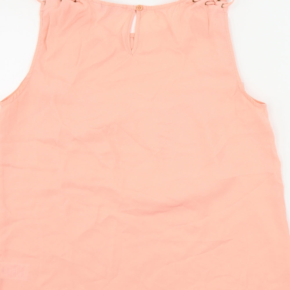 Womens UK Size 12 Peacocks Pink Basic Blouse