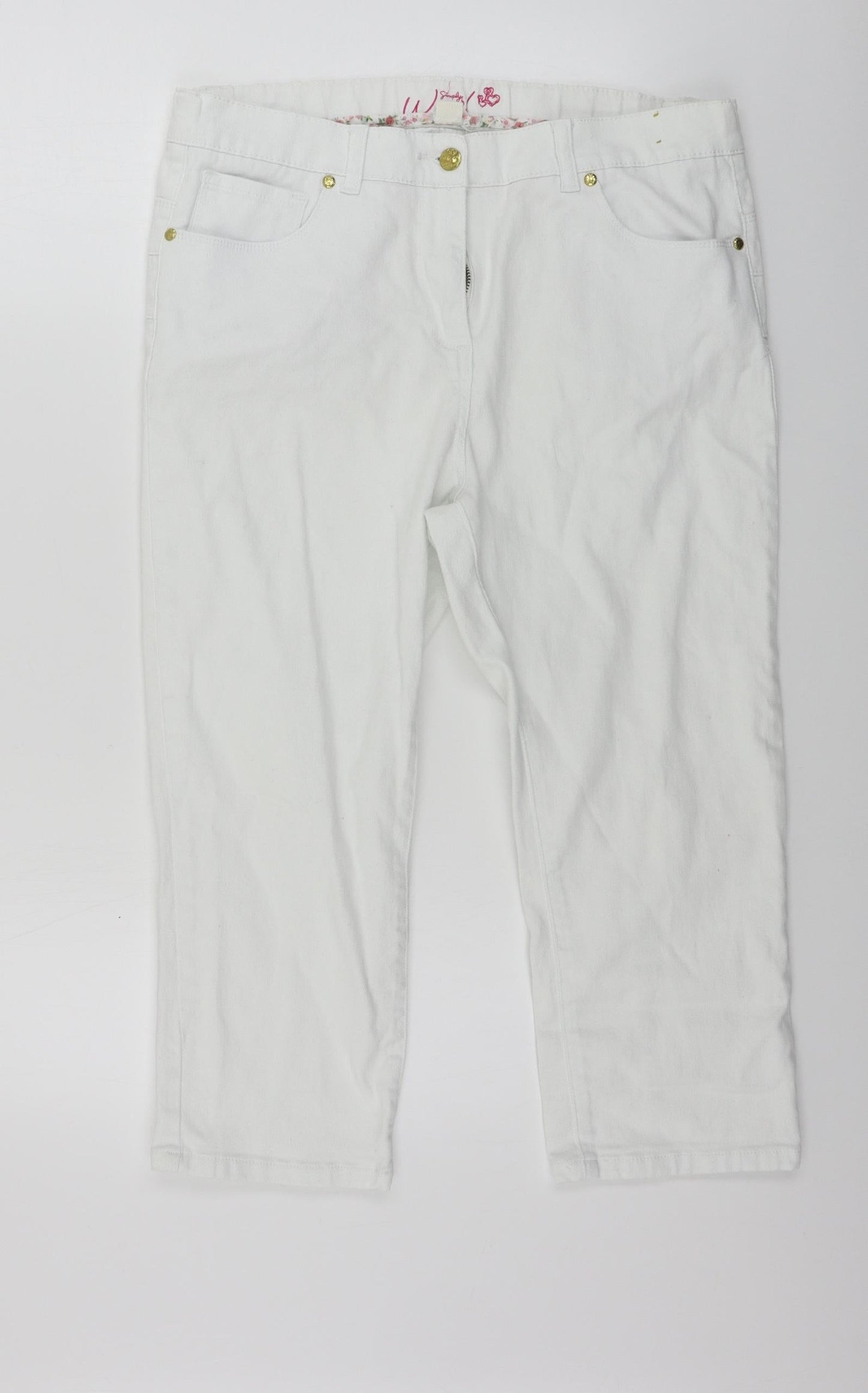 Simply Wow  Womens White   Cropped Jeans Size 34 in L20 in