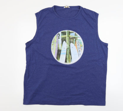 Cotton Traders  Womens Blue   Basic Tank Size 3XL