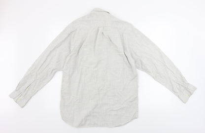 Marks and Spencer  Mens Beige    Button-Up Size 15.5