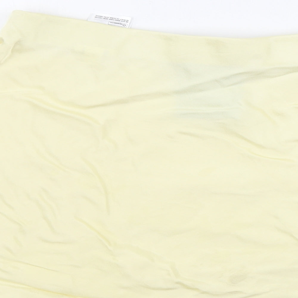 H&M  Womens Yellow   A-Line Skirt Size L