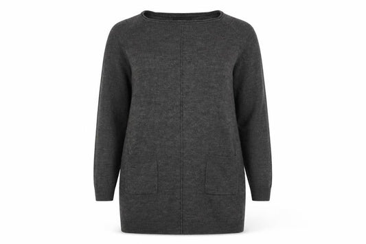 Front view of Atmosphere women’s grey a-line, size UK 16