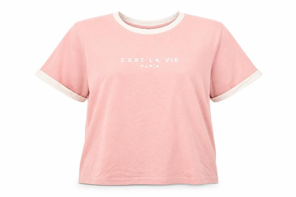 Womens UK Size L SheIn Pink Basic T-Shirt