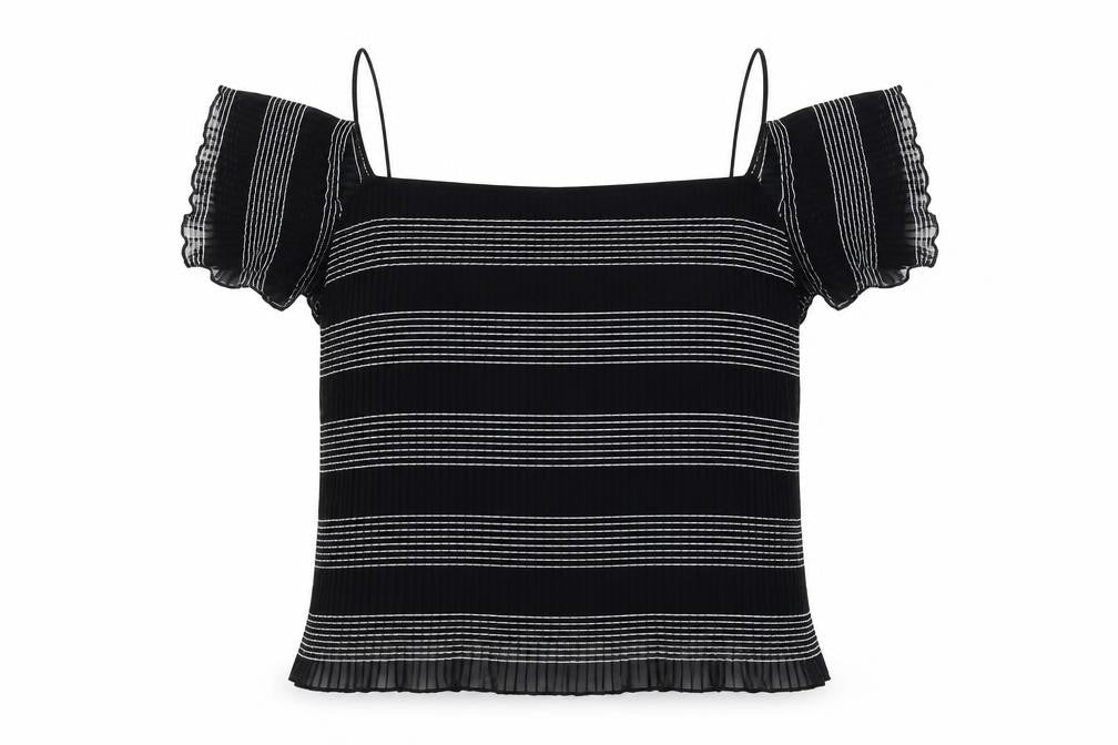 Womens UK Size 14 Topshop Black Basic Blouse