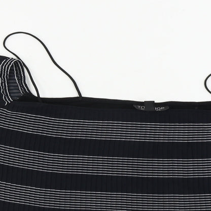 Womens UK Size 14 Topshop Black Basic Blouse