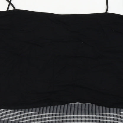 Womens UK Size 14 Topshop Black Basic Blouse