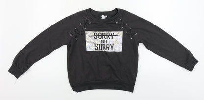 Primark  Girls Grey   Pullover Jumper Size 10-11 Years