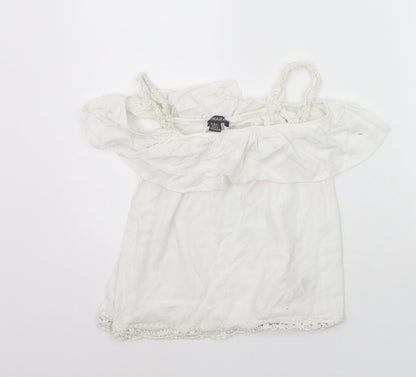 Primark Girls White   Basic Tank Size 11-12 Years