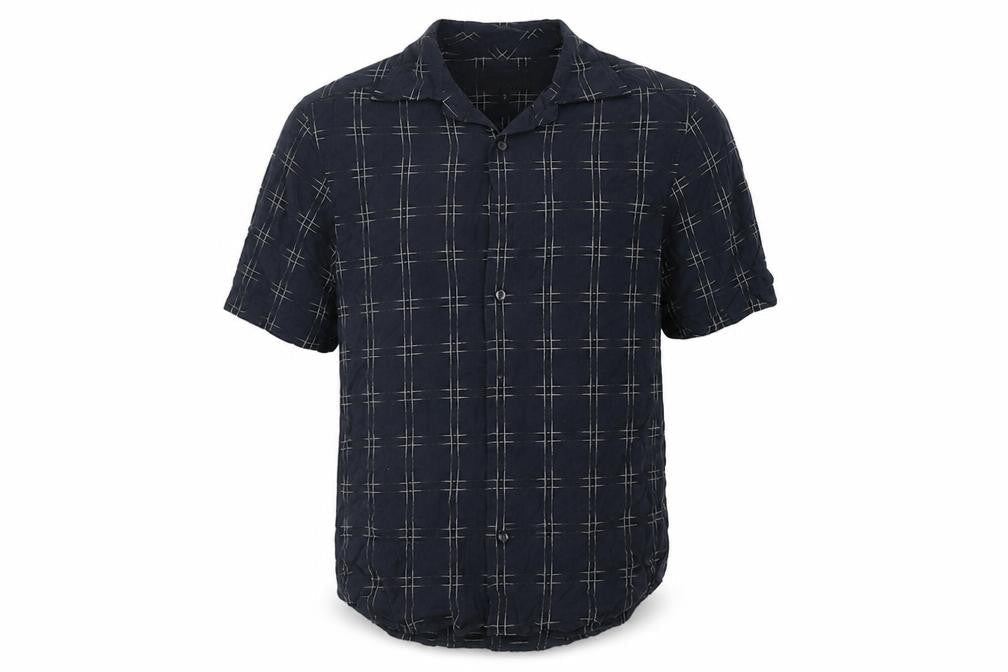 Mens UK Size S NEXT Black  Button-Up Short Sleeve Casual Shirt
