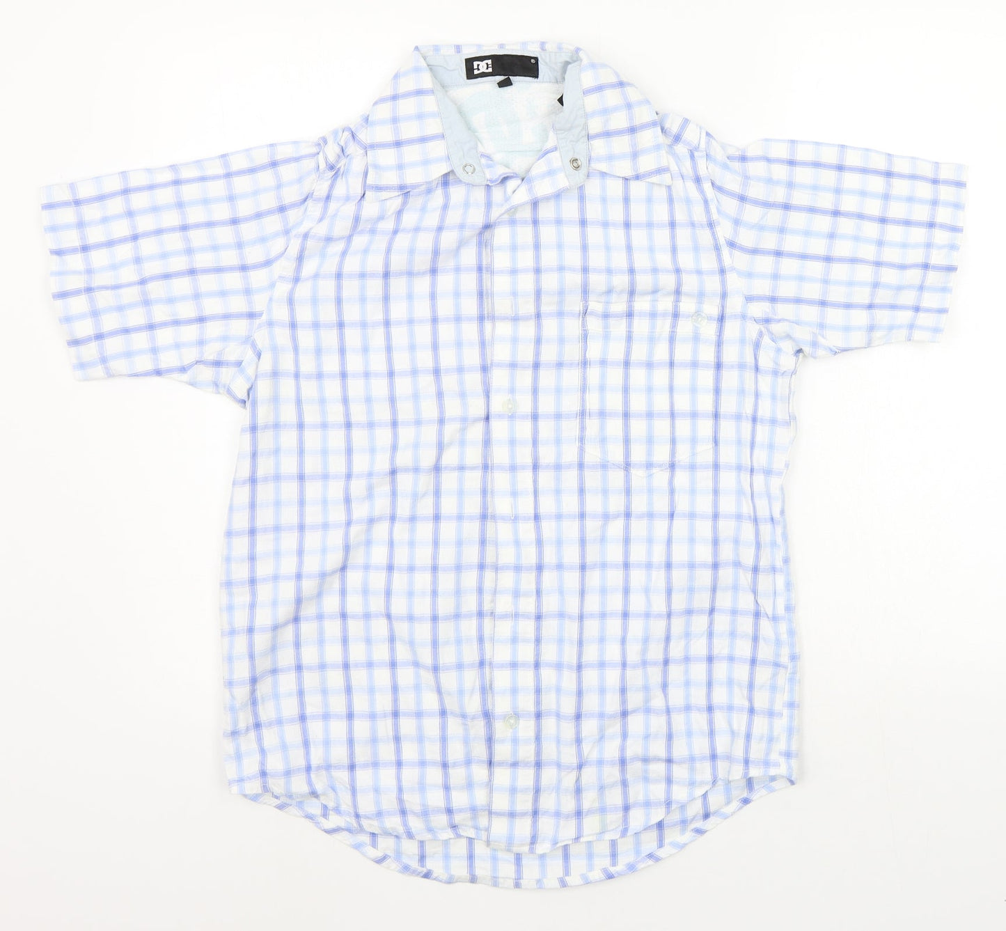 Mens UK Size S DC White  Button-Up Short Sleeve Casual Shirt