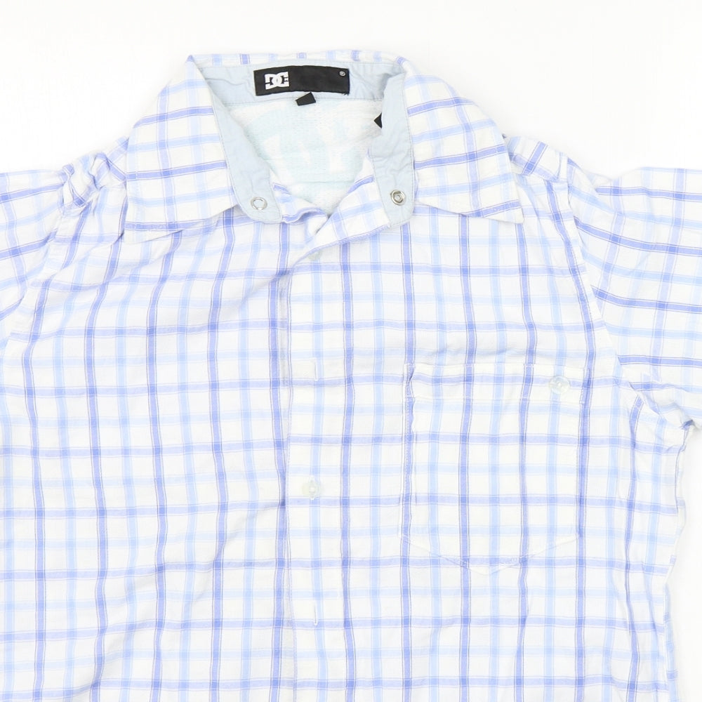 Mens UK Size S DC White  Button-Up Short Sleeve Casual Shirt