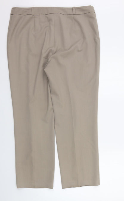 Womens UK Size 16 Artigiano Regular Fit  Beige Trousers