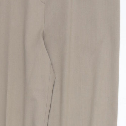 Womens UK Size 16 Artigiano Regular Fit  Beige Trousers