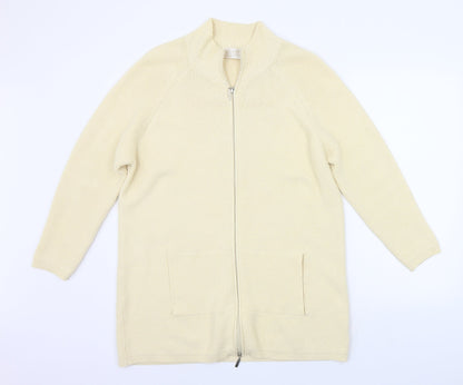 Spirito Womens Yellow   Full Zip Jumper Size 16